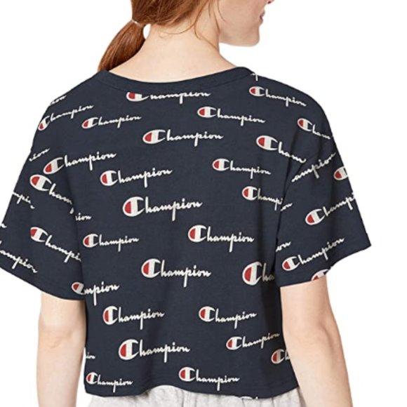 Heritage Cropped TEE-Multi Scale Script AOP - Picture 3 of 3